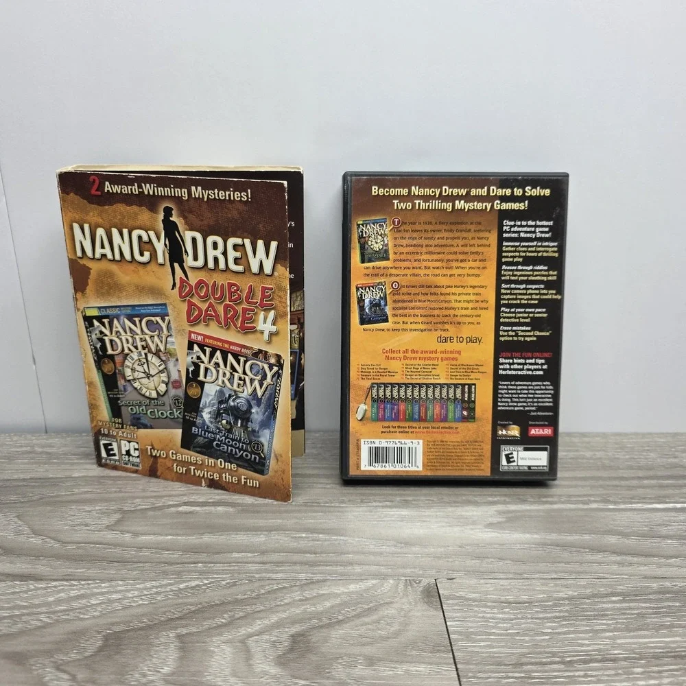 Nancy Drew Double Dare 4 PC Game Secret Old Clock Last Train Blue Moon Canyon